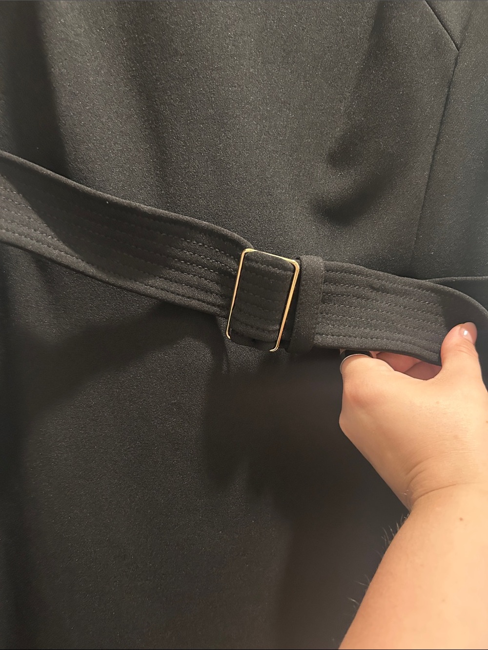 NWT Calvin Klein Black Belted Dress size 14 - Picture 3 of 10
